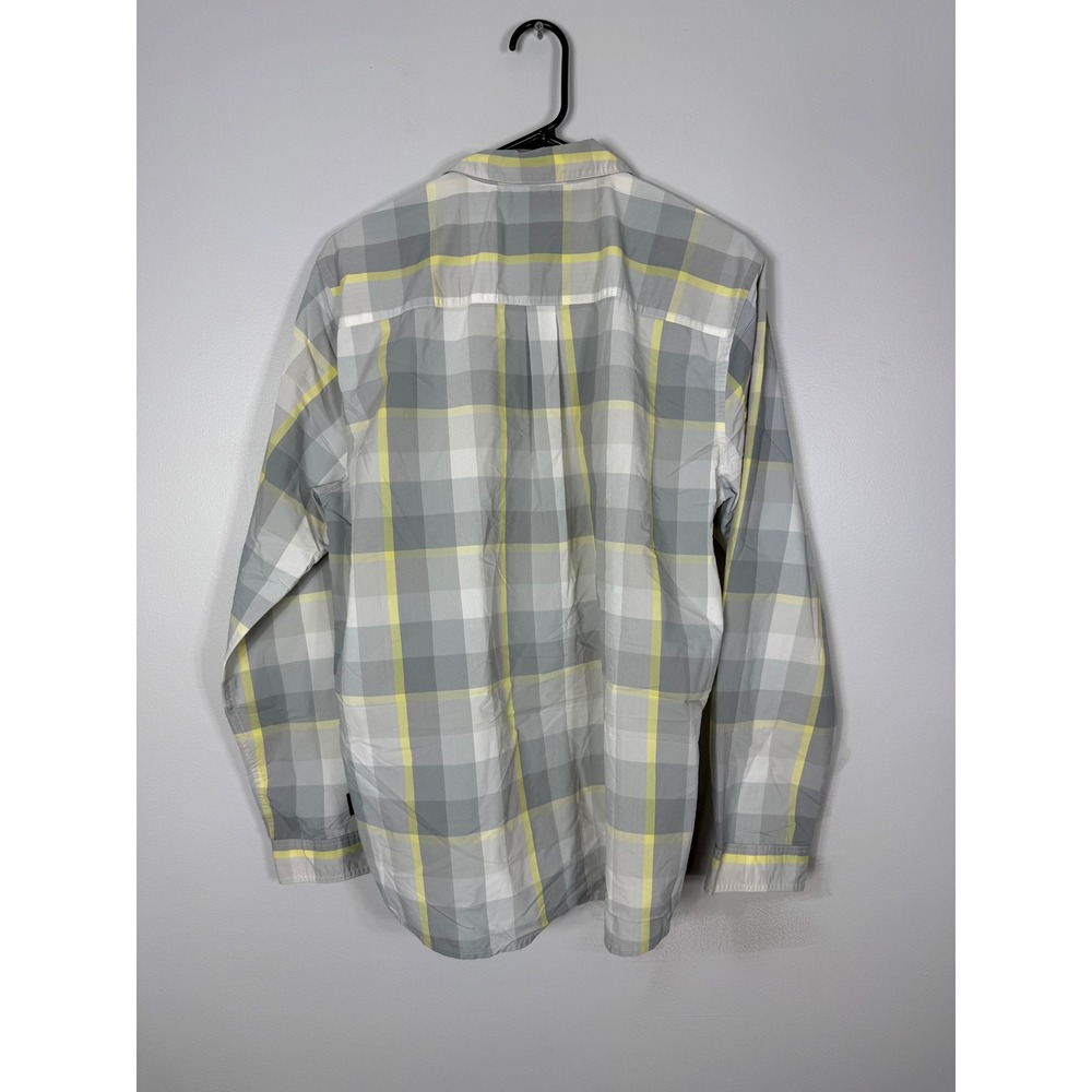 Patagonia Mens Long Sleeve Odell Brewing Co Plaid Button Down Shirt‎ Grey Yellow - Picture 4 of 6